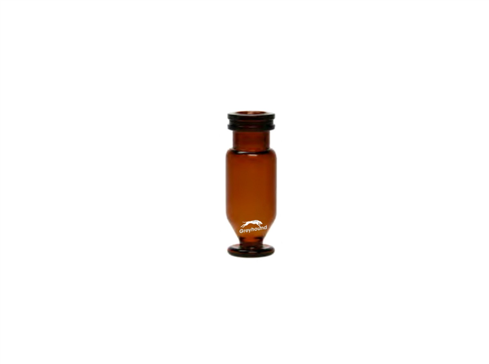 Picture of 1.1mL Crimp Top Wide Mouth Vial with Tapered Bottom, Amber Glass, 11mm Crimp Finish